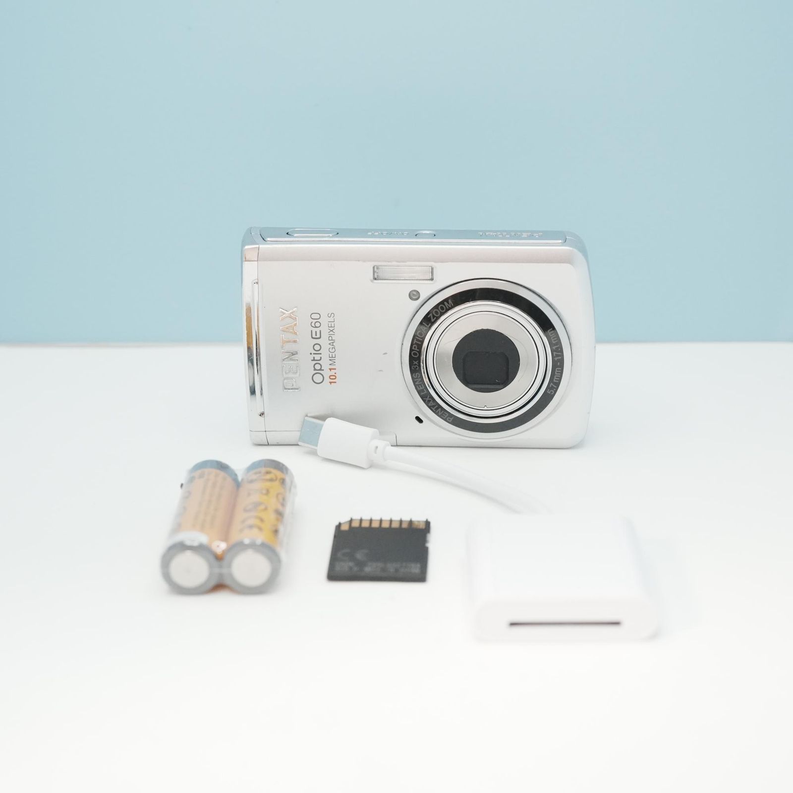 PENTAX Optio E60 デジカメ スマホ転送OK フルセット シロクマカメラ