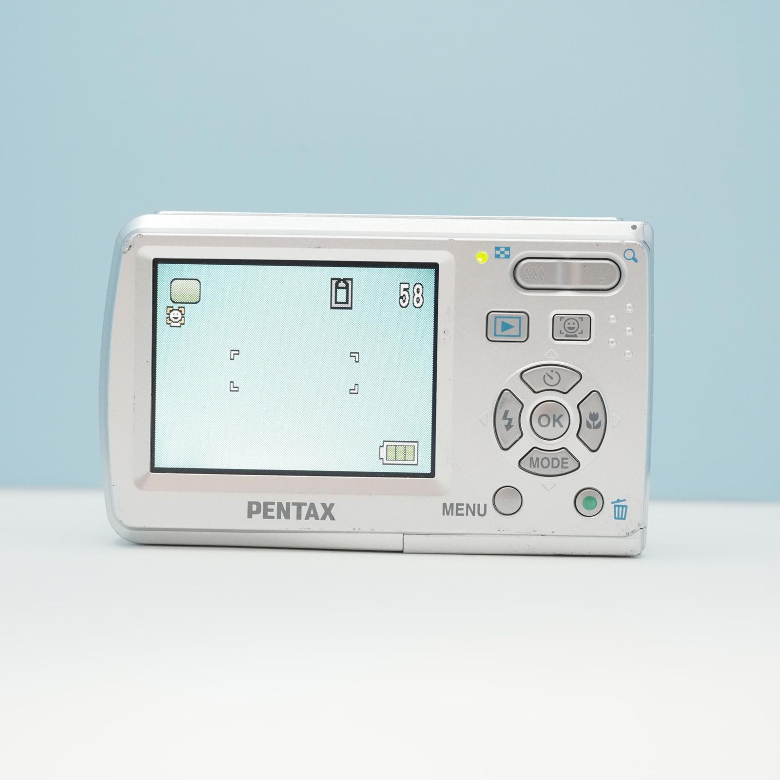 PENTAX Optio E60 デジカメ スマホ転送OK フルセット シロクマカメラ
