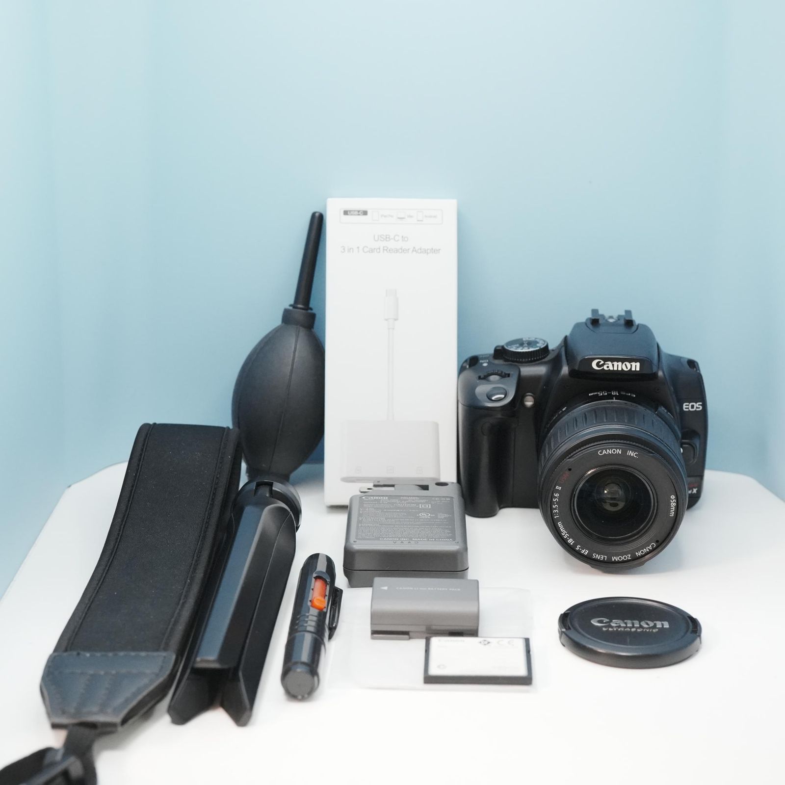 Canon EOS kiss Digital X 一眼レフ スマホ転送OK フルセット シロクマ
