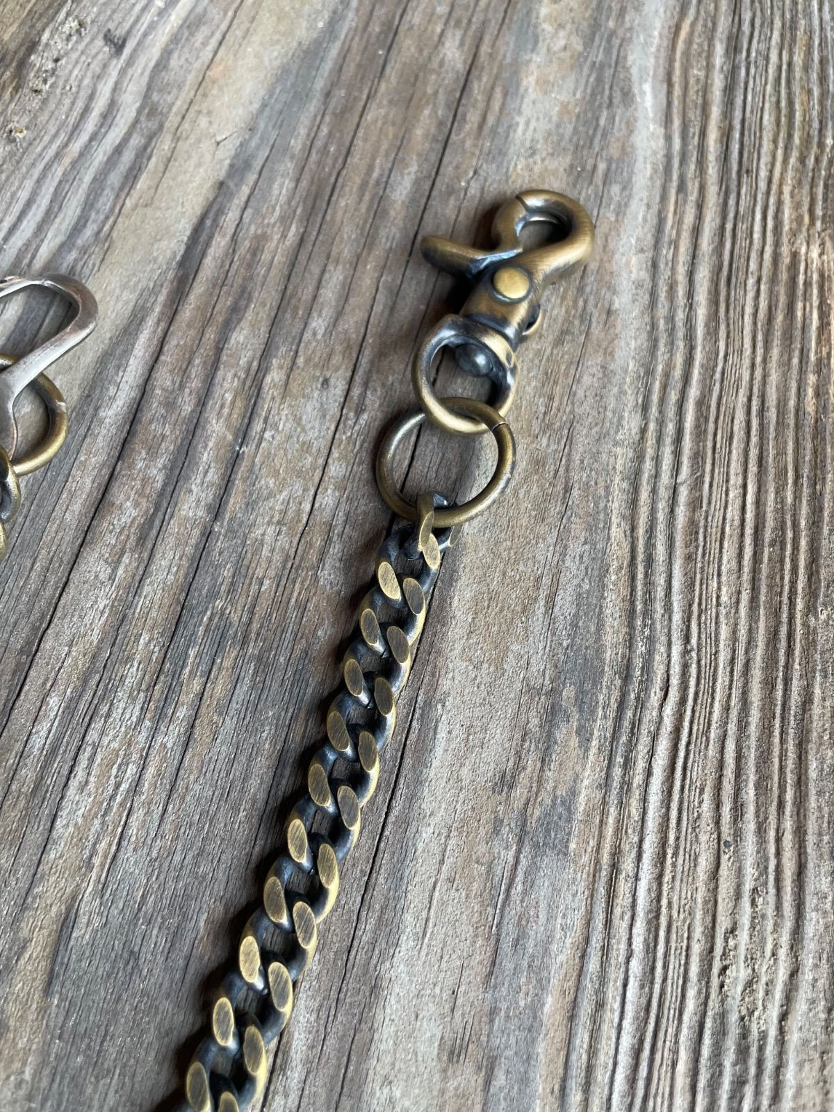 ヴィンテージスプーンの真鍮ウォレットチェーン（GAW・全長約49cm） 写真4