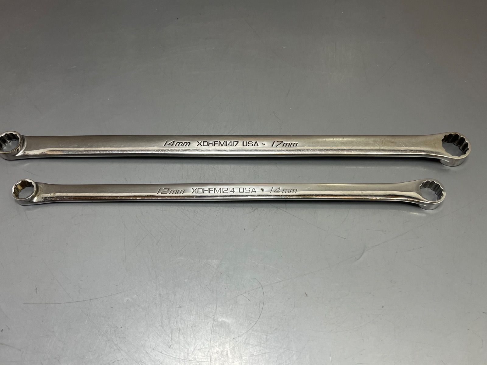 Snap-on　ロングストレートメガネレンチ　2本セット【 14mm×17mm XDHFM1417 & 12mm×14mm XDHFM1214 】　Made in USA 　スナップオン