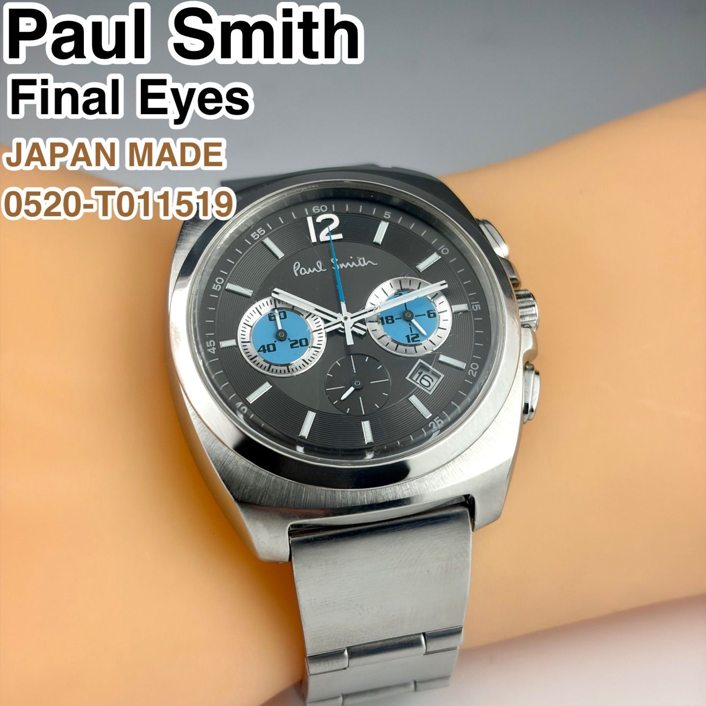 稼働品　Paul Smith ファイナルアイズ　クロノグラフ 腕時計 日本製] Paul Smith ファイナルアイズ 0520-T011519 クロノグラフ