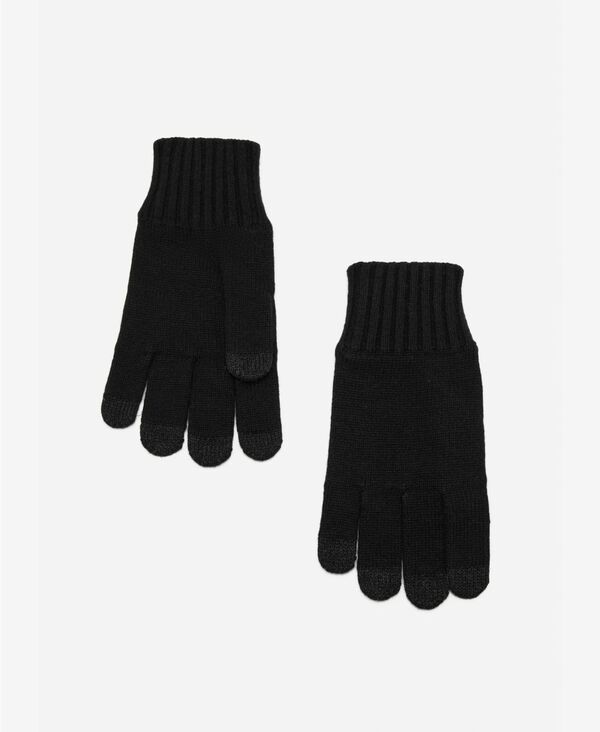 マンゴ メンズ アクセサリー 手袋 ニット MANGO Mens Knitted Gloves Black ブラック