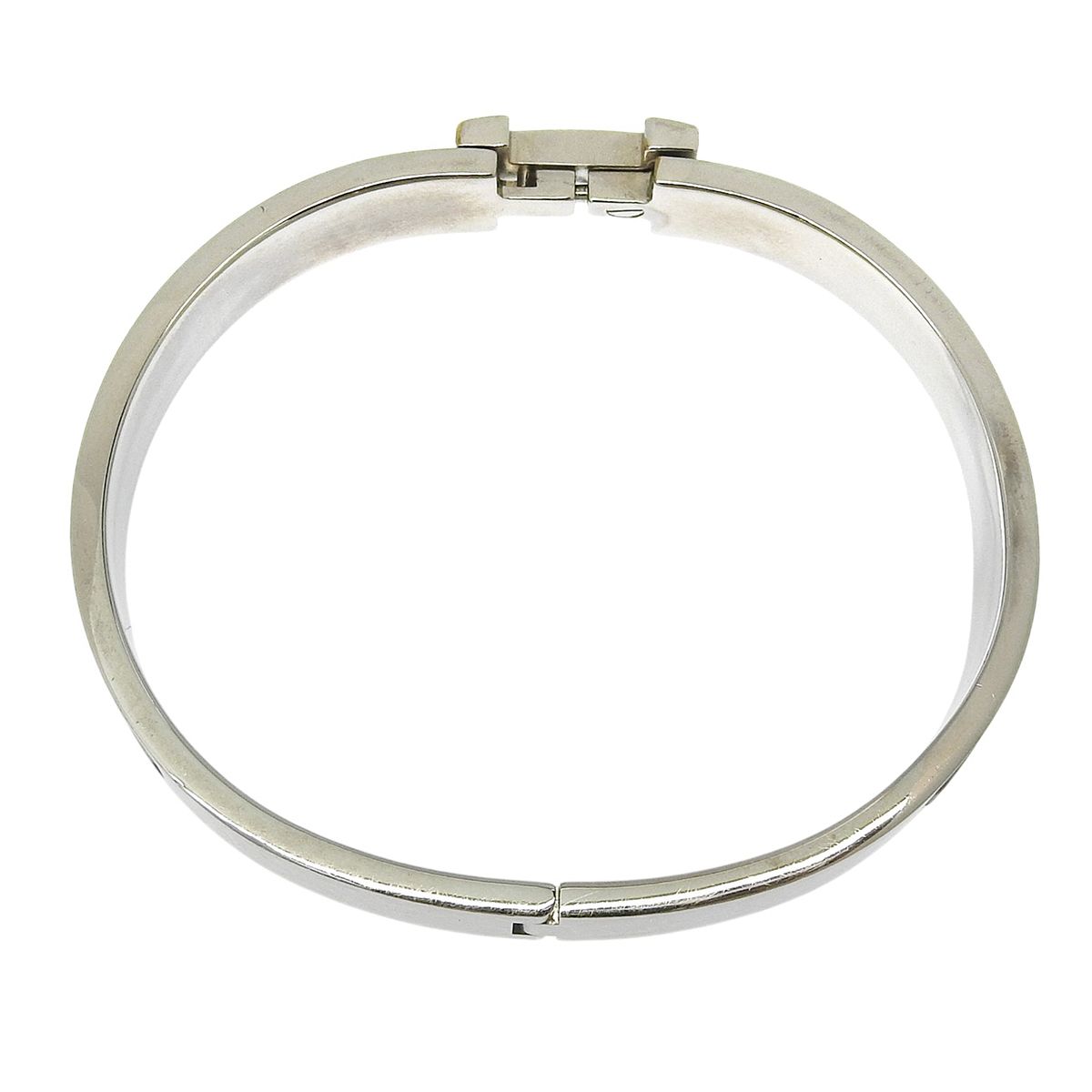 HERMES(エルメス) クリックHH メタル バングル グレー シルバー銀
