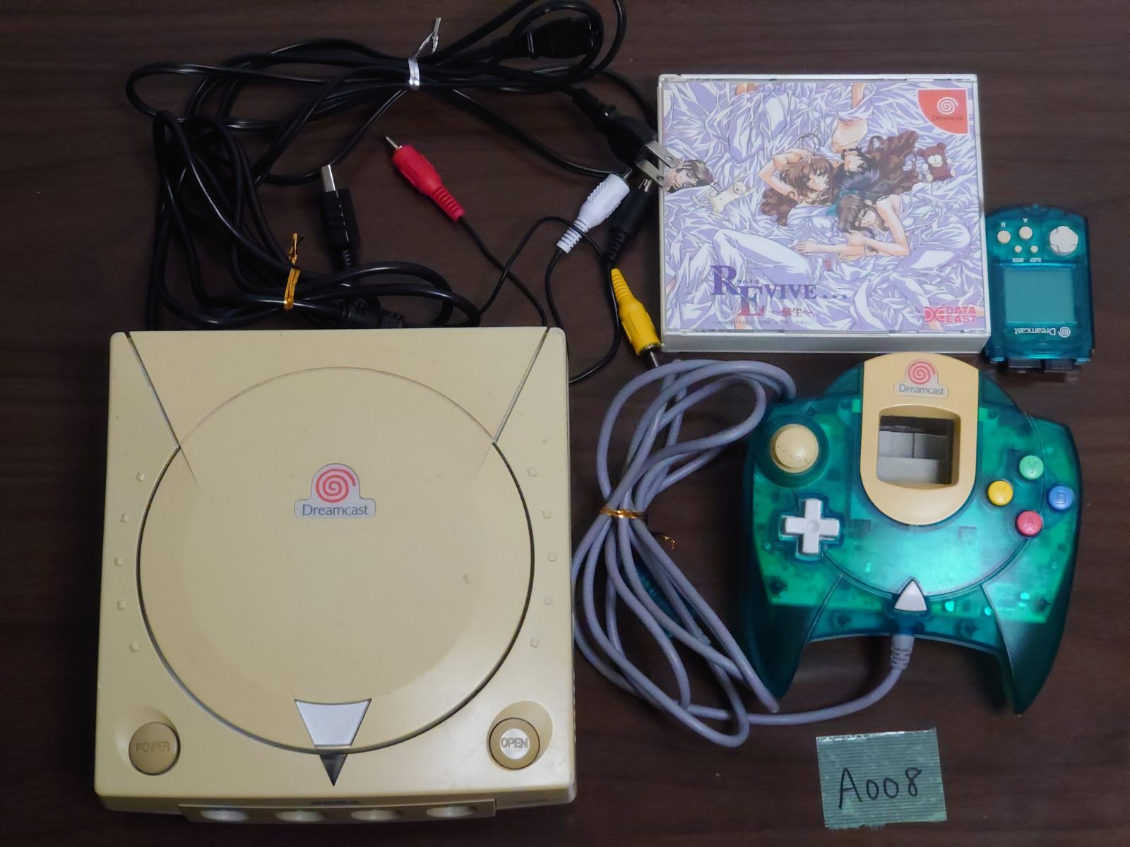 【起動確認済】ドリームキャスト 本体セット　リバイブ付（現状品・発送前動画記録/封印対策済）