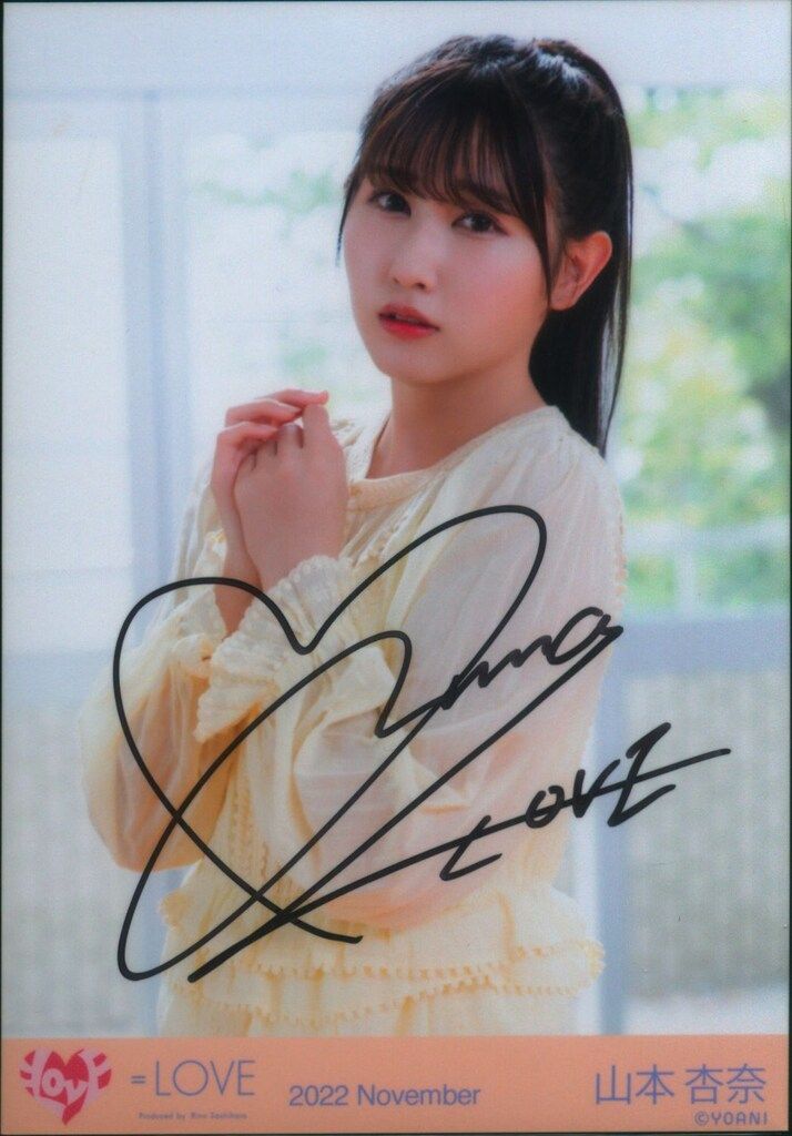 LOVE 2022年11月ランダム生写真 山本杏奈 【直筆サイン入り】2022