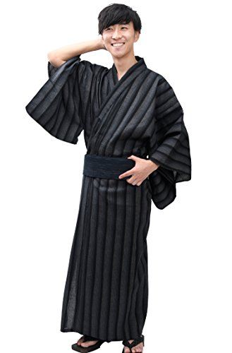 [江戸てん] メンズ浴衣2点セット 浴衣・ワンタッチ帯 涼しいしじら織り 綿100％ 簡単着付けmt d6ac59f6