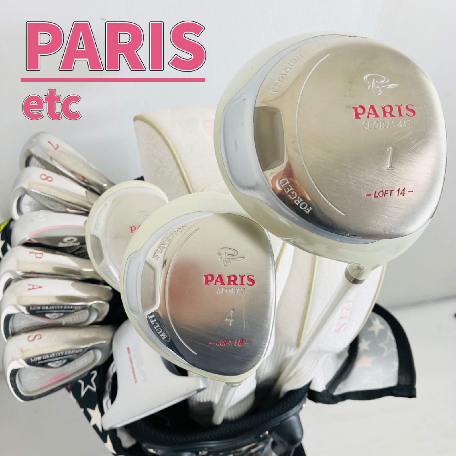 レディース PARIS パリス ゴルフクラブセット ゴルフセット クラブセット 初心者 入門 右利き パター付 安価 EC-108