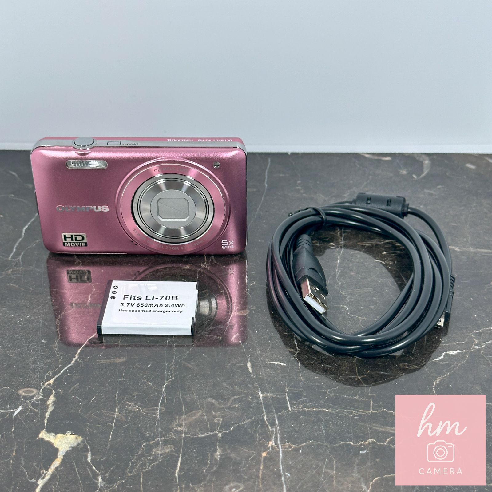 カメラ OLYMPUS VG-140 ピンク 1400万画素 光学5倍ズーム 広角26mm