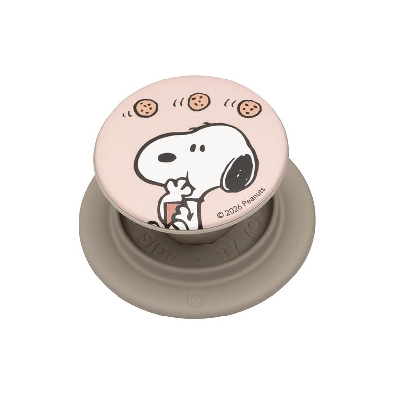 【新品】 iFace MagSynq Grip Holder PEANUTS/ピーナッツ (チョコチップクッキー/カフェオレベージュ) スマホグリップ