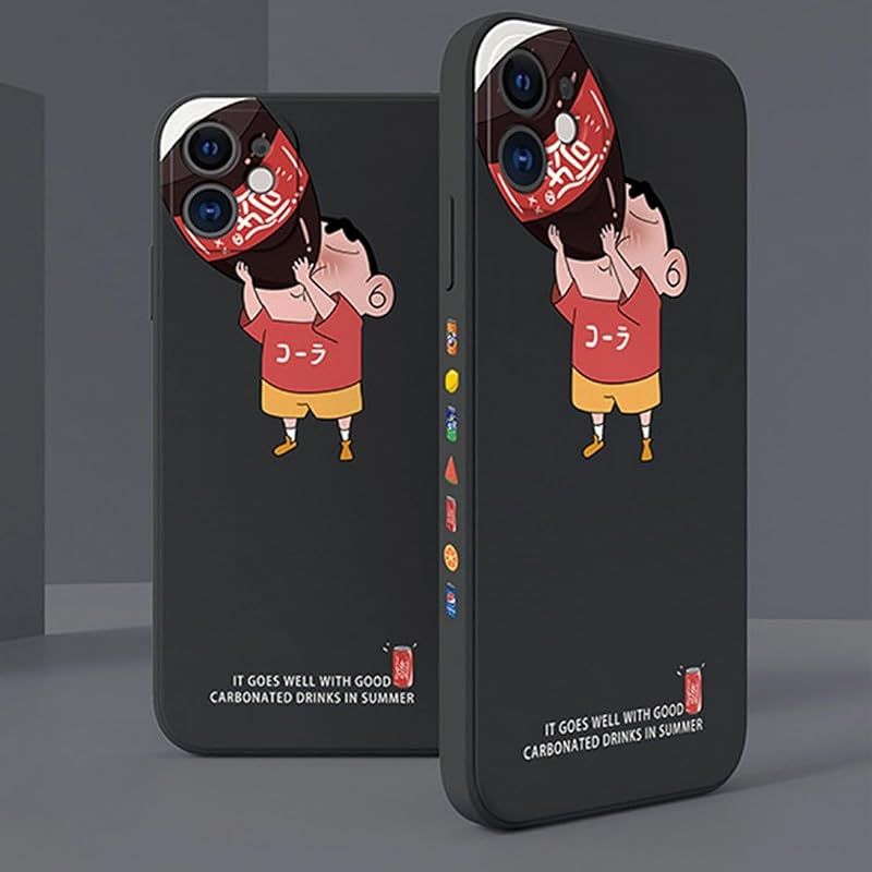 [Brand New] Crayon Shin-chan Cell Phone Cover iPhone 15 Plus Case Cute Funny Crayon Shin-chan Shock Absorption Scratch Prevention Protective Cover iPhone 15 Plus Cell Phone Case Girly Couple Cover Phone Smartphone Case Shock Resistant