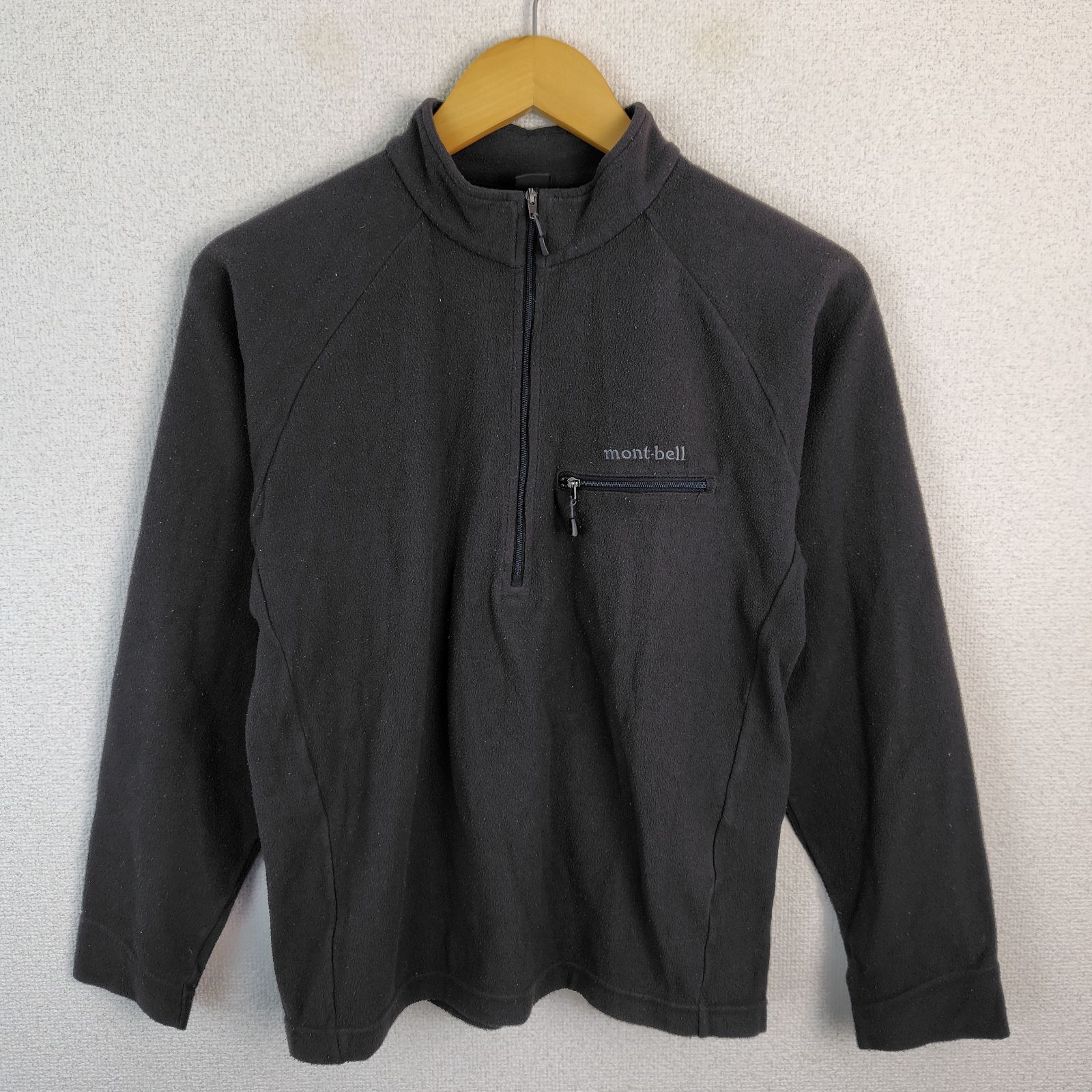 メンズ mont-bell モンベル ハーフジップフリース S メンズ 古着 アウトドア