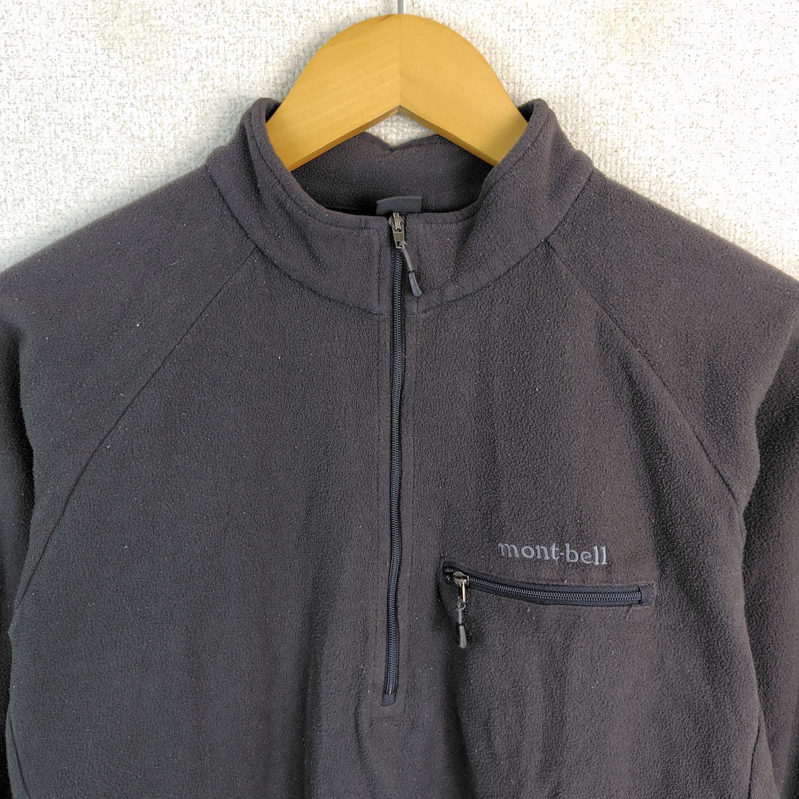 メンズ mont-bell モンベル ハーフジップフリース S メンズ 古着 アウトドア