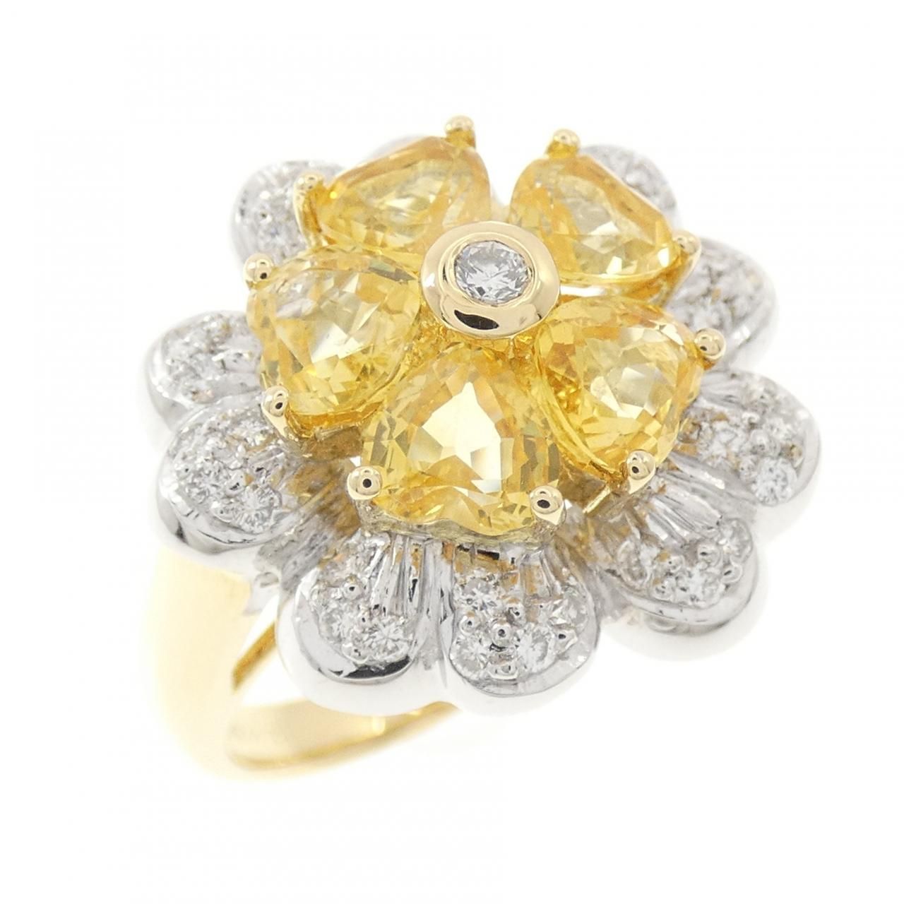 PONTE VECCHIO FLOWER SAFFIRE EARRINGS 2.88CT