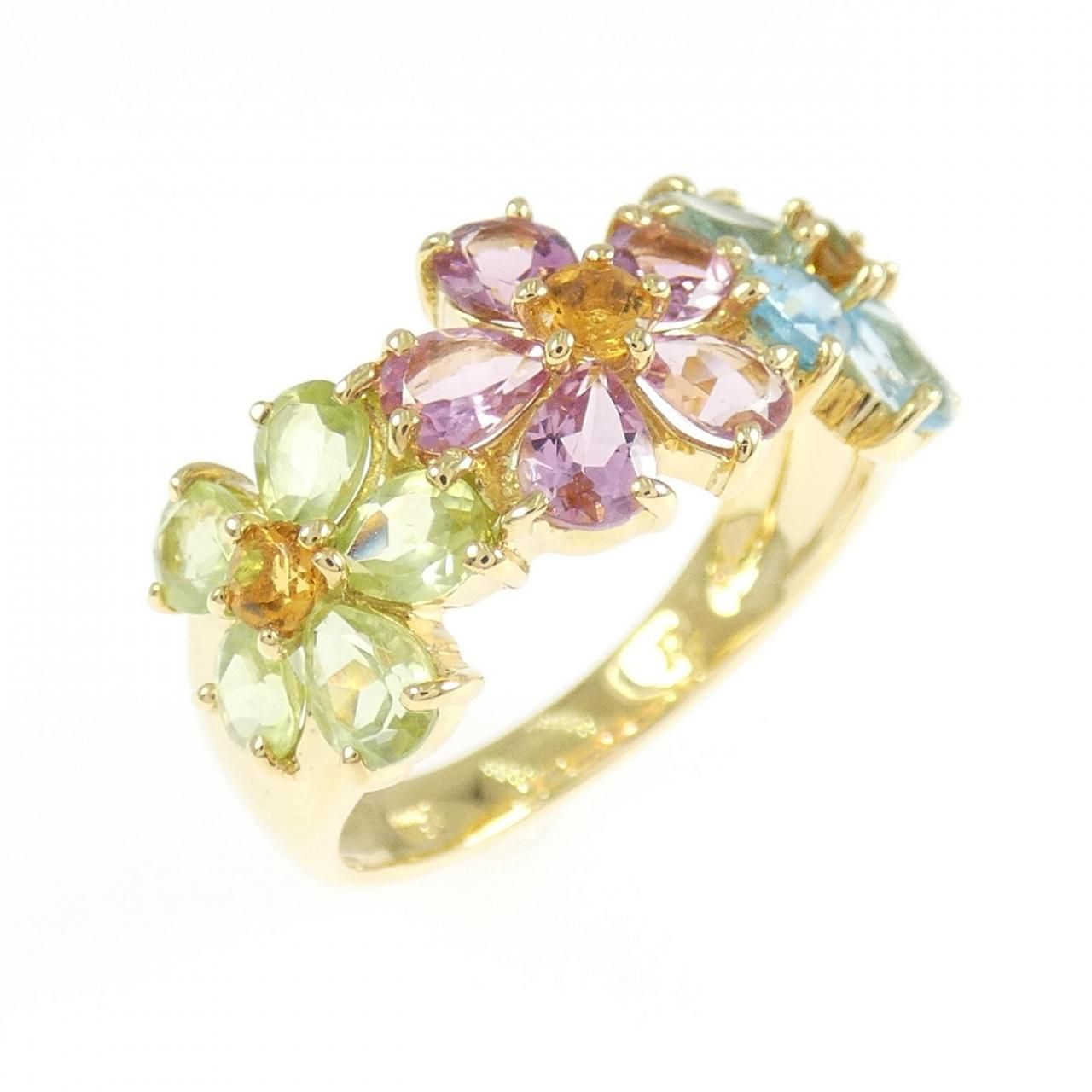 Ponte Vecchio colored stone ring