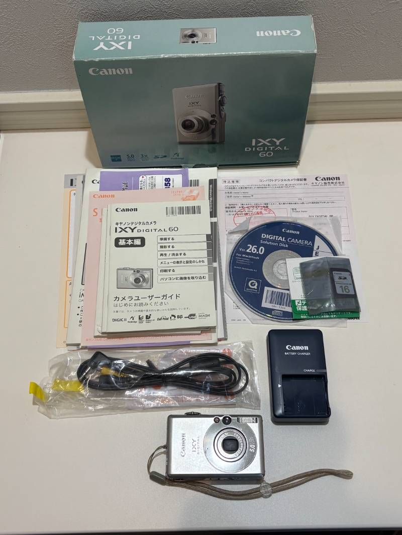 Canon IXY DIGITAL 60 PC1158 Compact Digital Camera Silver Operation Check OK!