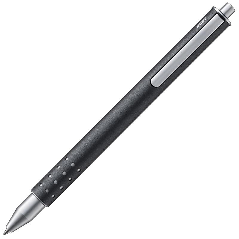 【新品】 LAMY（ラミー） swift アントラシート(anthracite) ローラーボールペン グレー - なめらかな書き心地の上品なローラー ボールペン - 丈夫なメタルボディ & 線幅 B - ローラーボールリフィル 青 LAMY M 66 付き 0