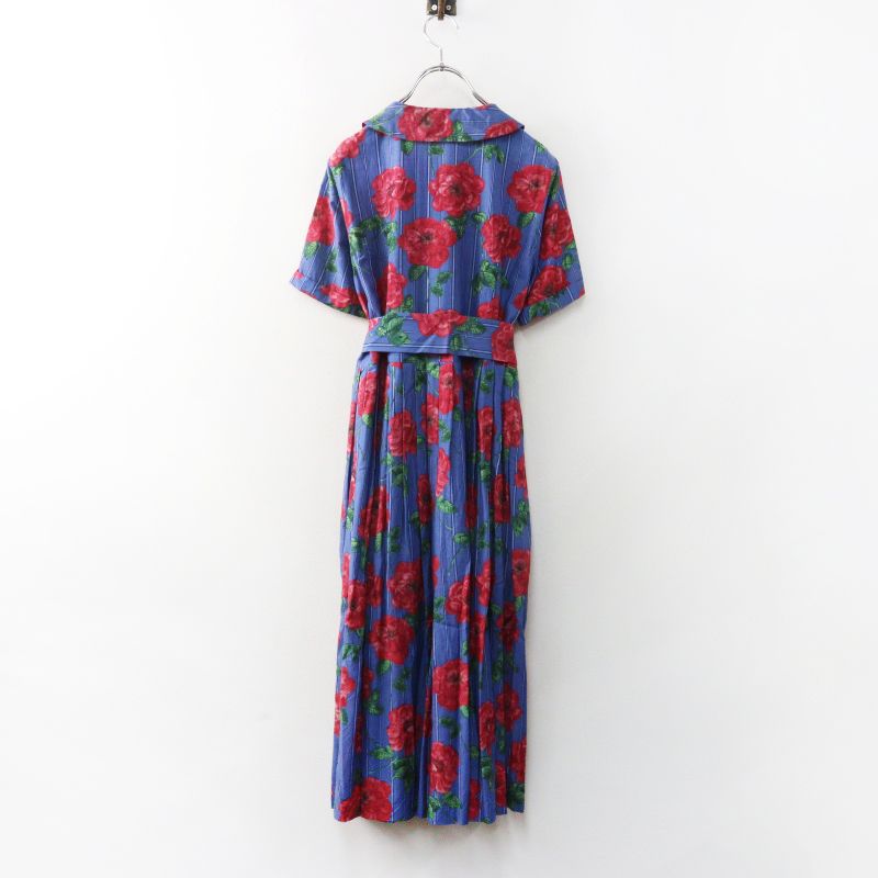 美品 ジェーンマープル Jane Marple フラワーストライププリントシャツ
