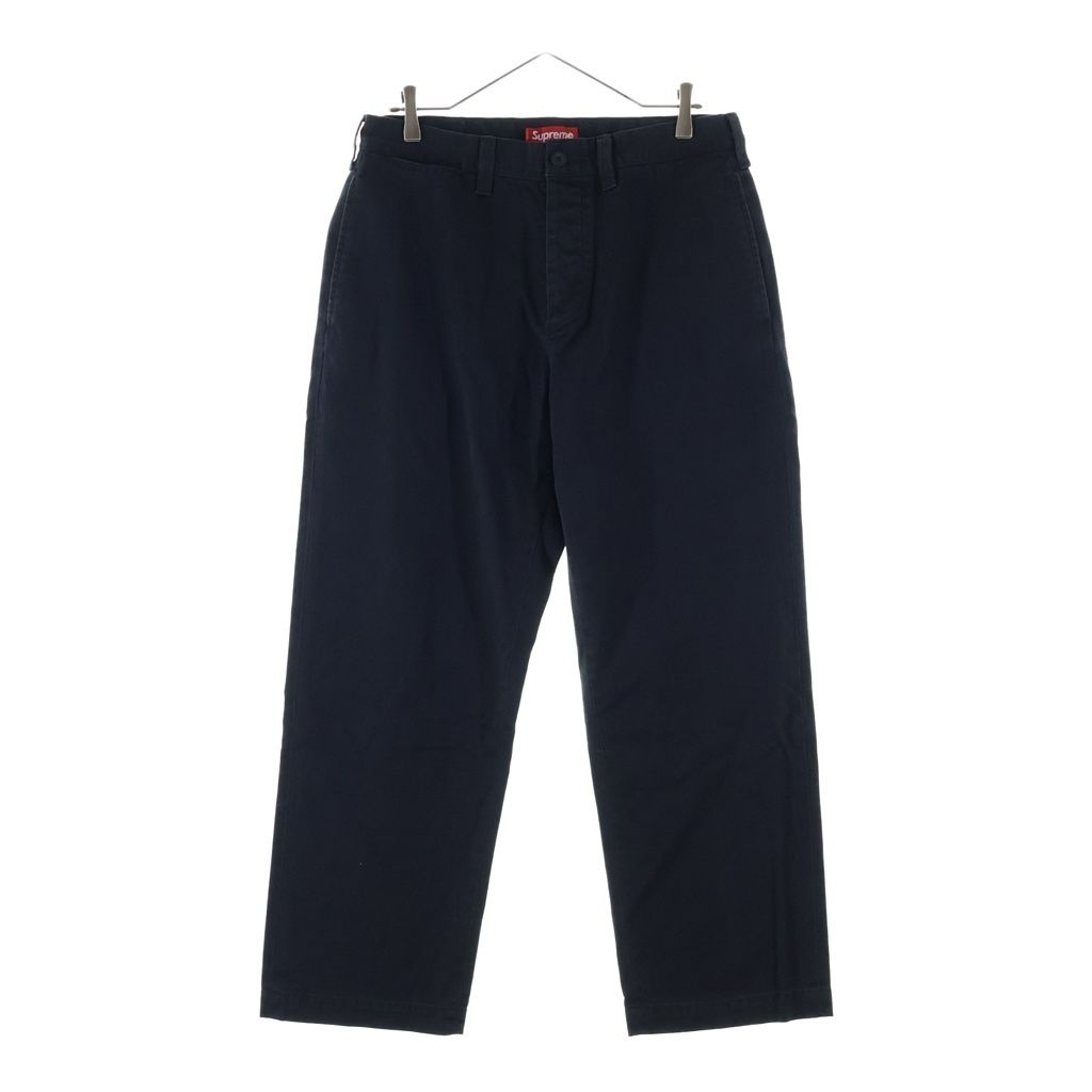 SUPREME (シュプリーム) 26SS Chino Pant ロゴ刺繍 ワーク チノパンツ ブラック