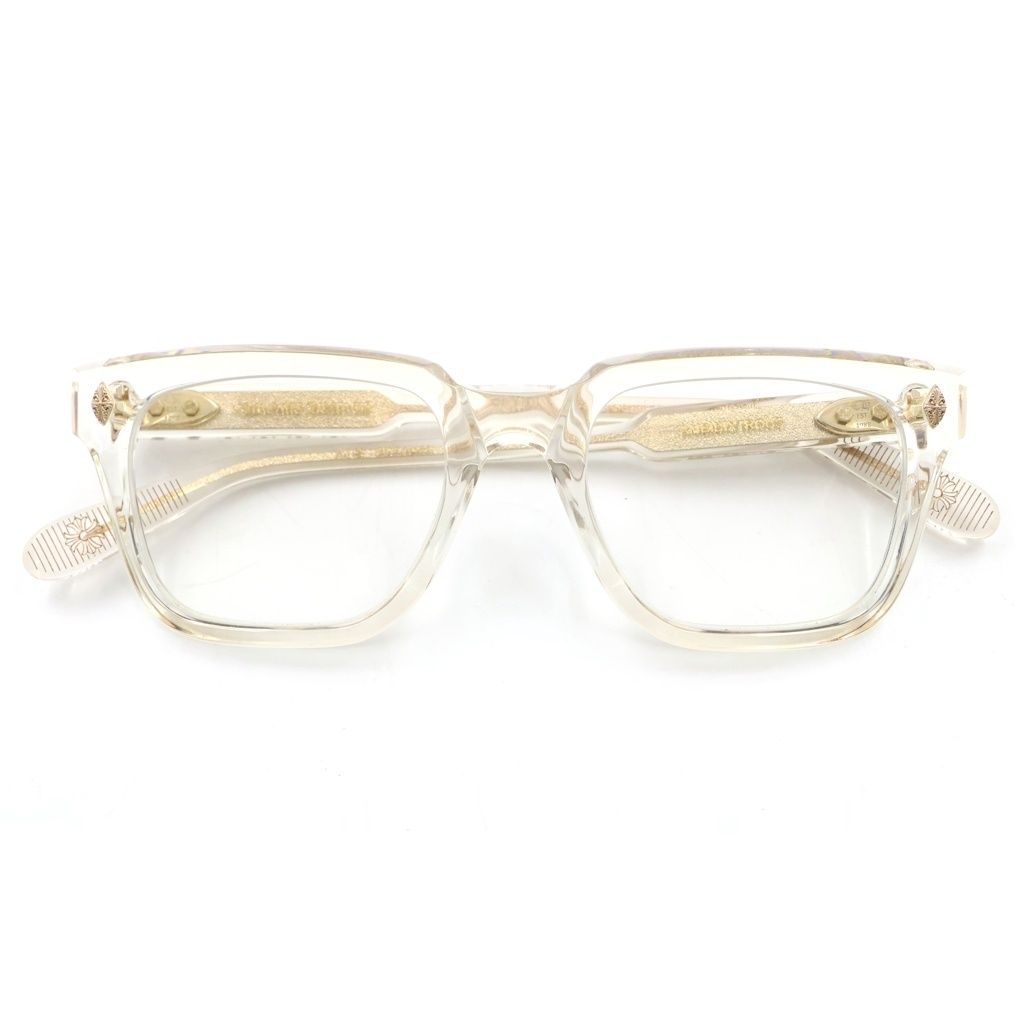 CHROME HEARTS (クロムハーツ) AMBIDIXTROUS CHプラステンプル スクエアクリアフレーム アイウェア 眼鏡 クリア/ゴールド 101,640円
