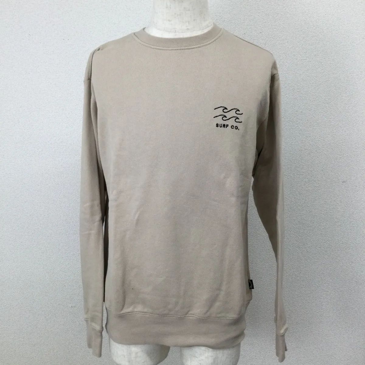 ビラボン BILLABONG トレーナー S ベージュ バックロゴ スウェット 