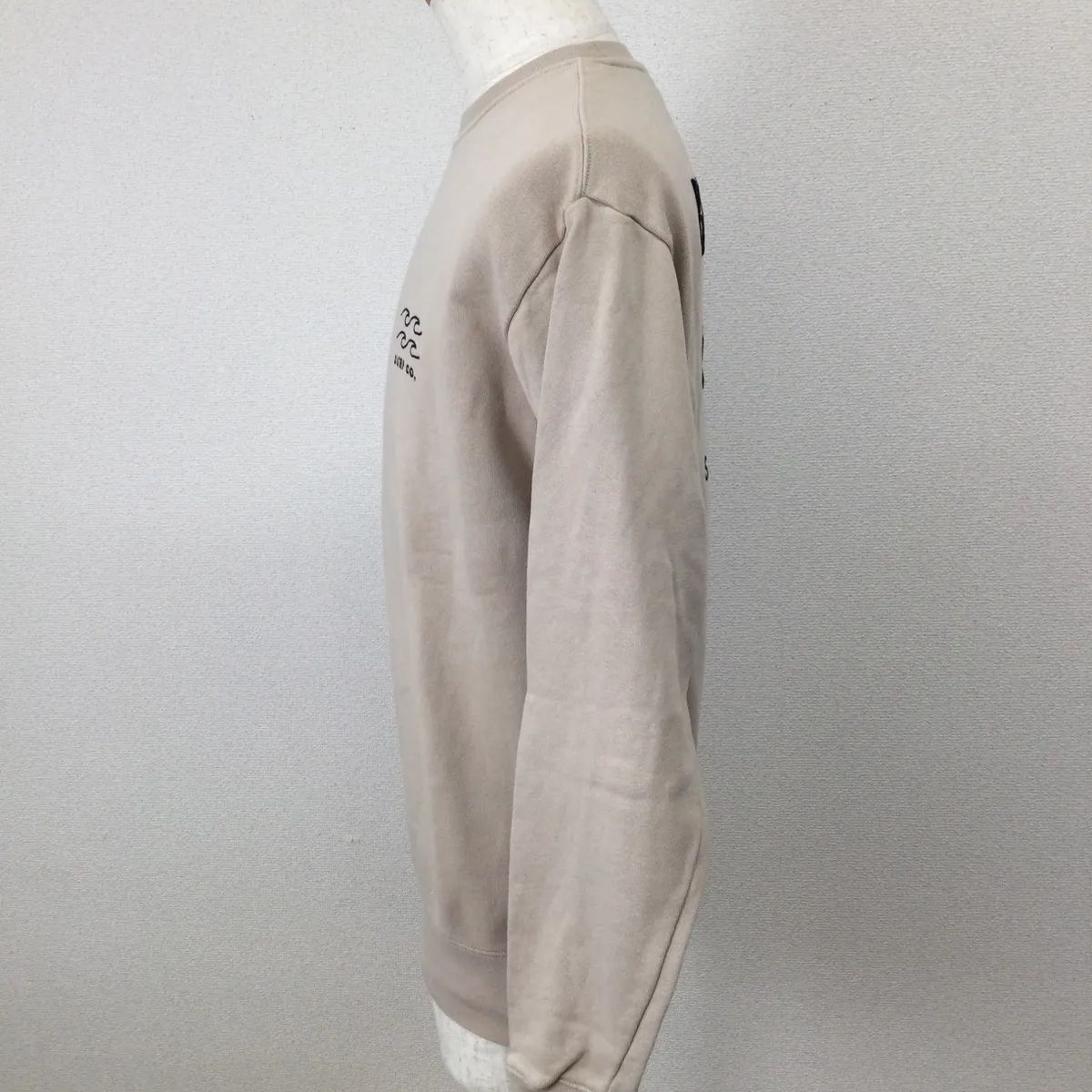 ビラボン BILLABONG トレーナー S ベージュ バックロゴ スウェット 