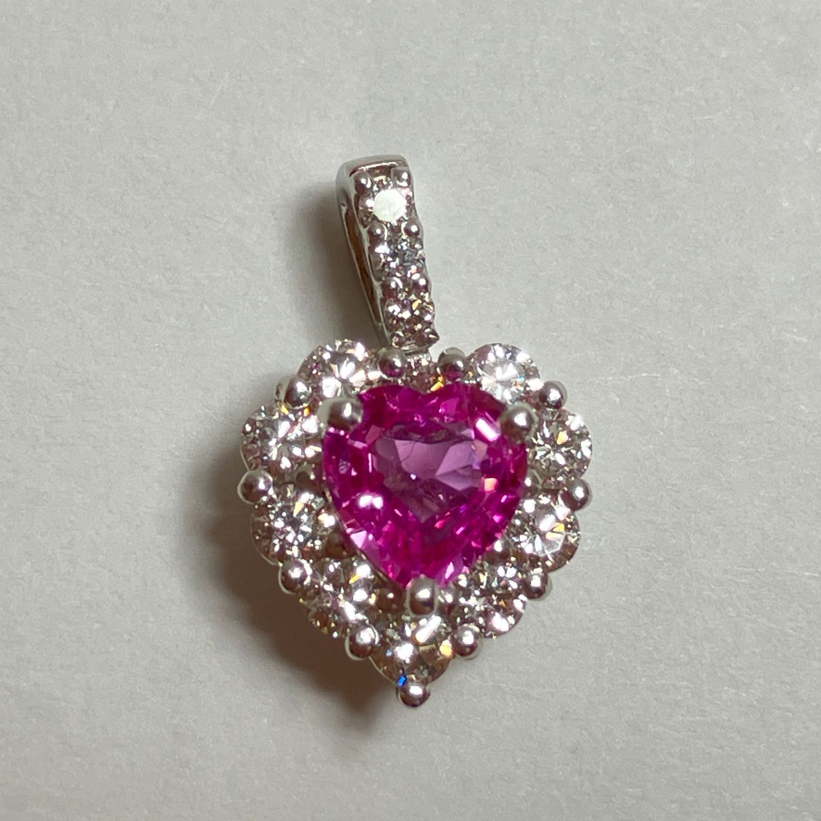 f001 A1 Pt900 ピンクサファイア 0.43ct ダイヤモンド 0.30ct