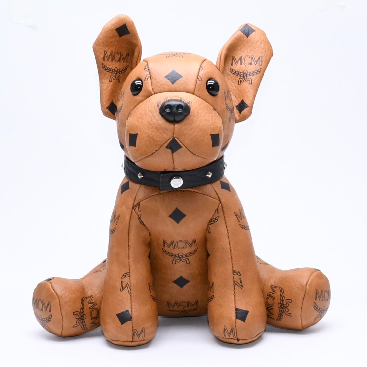 極美品 MCM エムシーエム ヴィセトス M pup ドール フレンチブルドッグ ぬいぐるみ インテリア 置物 PVC ブラウン 中古 4a006408 66,000円