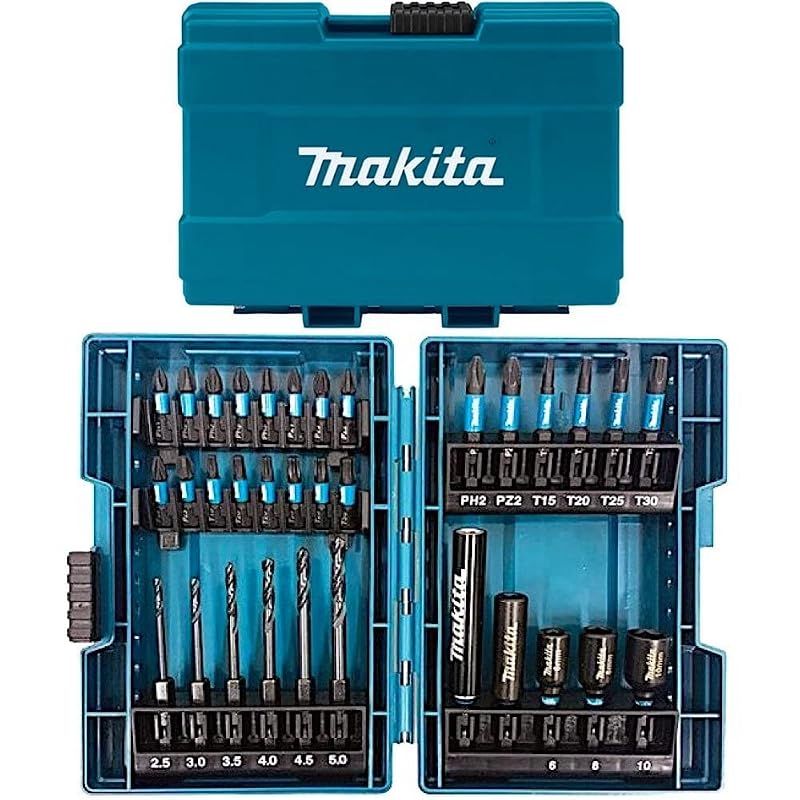 【新品】 マキタ(Makita) インパクトドライバー用 ビット ソケット ドリルビット 33本 セット 六角軸6.35 ケース付 E-06622 [並行輸入品] 0
