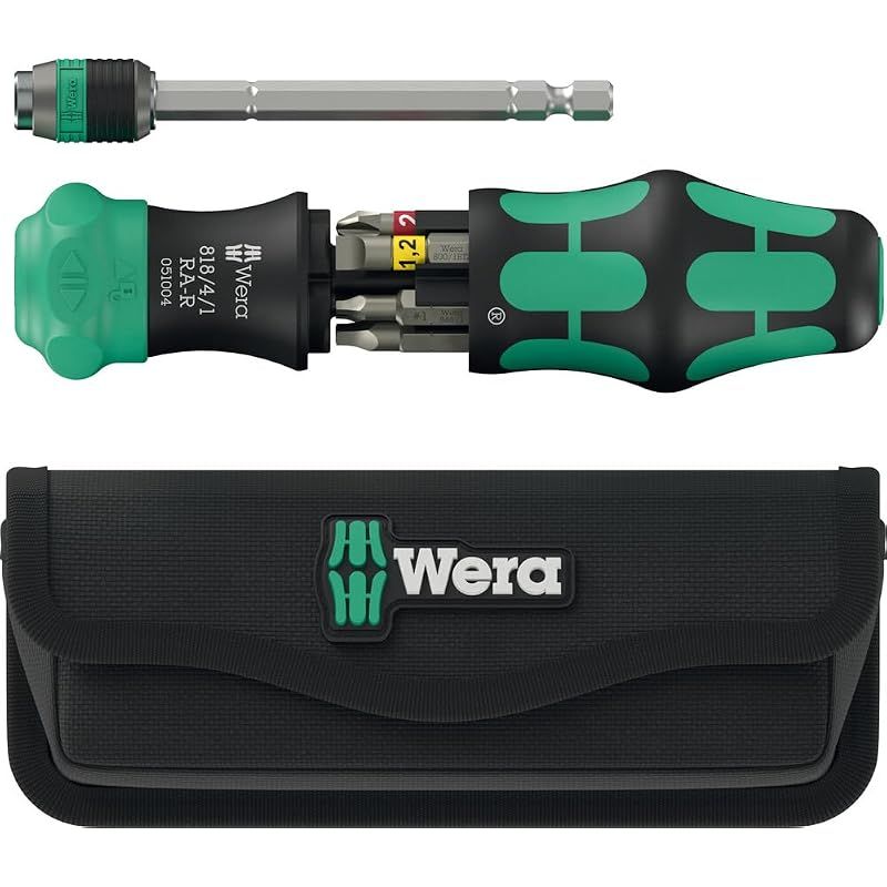 【新品】 Wera(ヴェラ) 05051516001 | Kraftform Kompakt 26 RA-R ポーチ付き, 6点【日本正規輸入品】 0