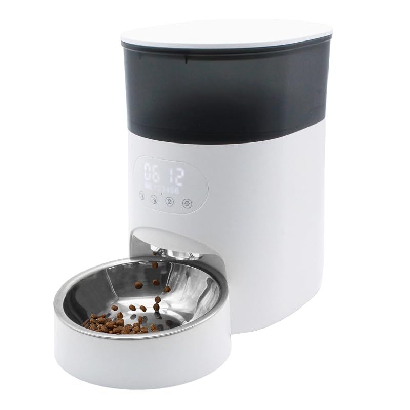 【新品】 pokopo 自動給餌器 犬 猫 2WAY給電(USB電源&乾電池式) タンク容量3.5L 自動餌やり器 ペット用 小動物 オートフィーダー 0