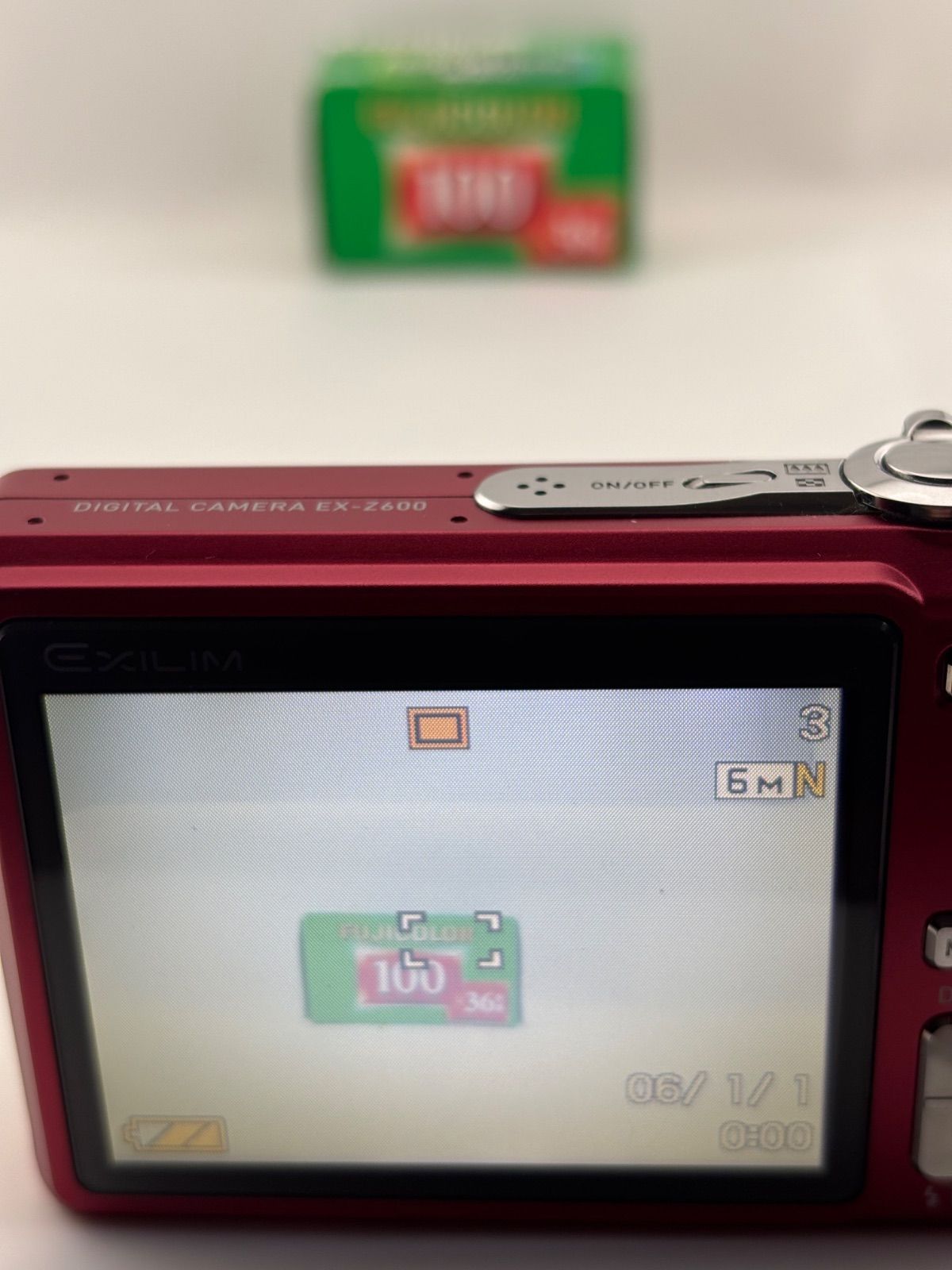 2255【動作確認済み】 CASIO EXILIM EX-Z600 レッド カシオ エクシリム