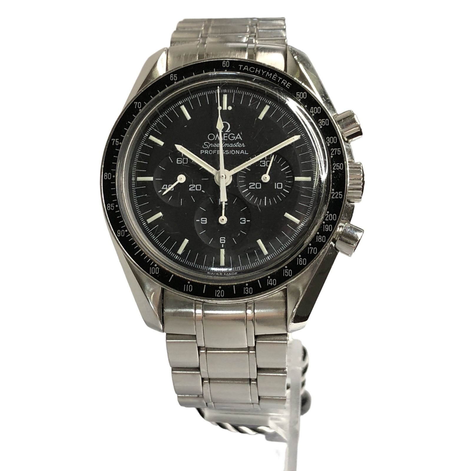 【鑑定済】OMEGA オメガ スピードマスター プロフェッショナル 3570.50 黒文字盤 手巻き メンズ 腕時計 稼働 中古 T11460833