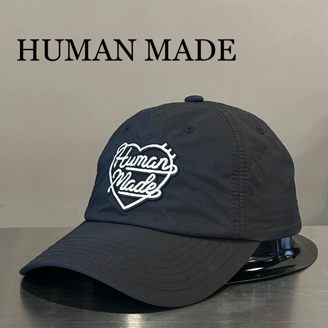 “HUMAN MADE” Human Made Classic Heart Logo Embroidery 5 Panel Nylon Cap