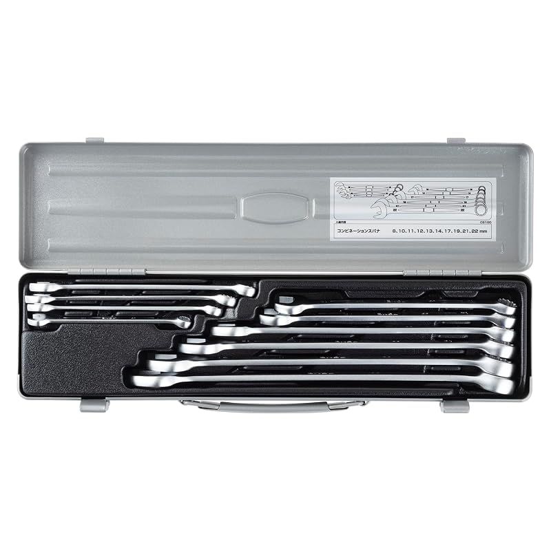 【新品】 トネ(TONE) コンビネーションスパナセット CS100 シルバー 内容10点 0 9,838円