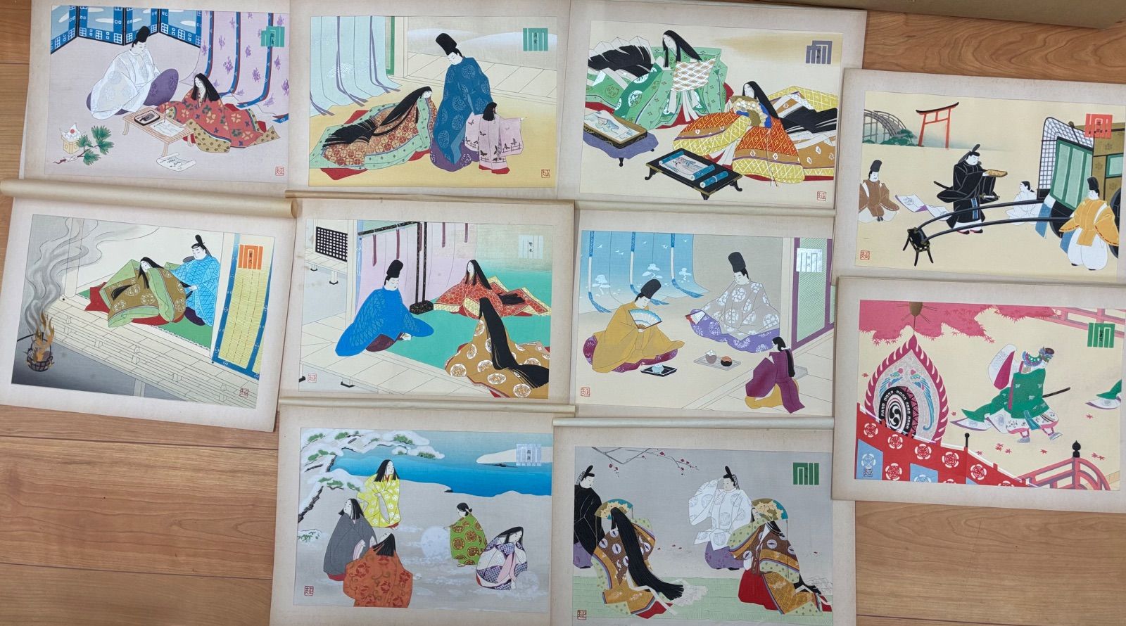 木版画 源氏五十四帖 全5集10枚揃 池田亀鑑推薦 各集タトウ・目録・解説・外箱付 浮世絵