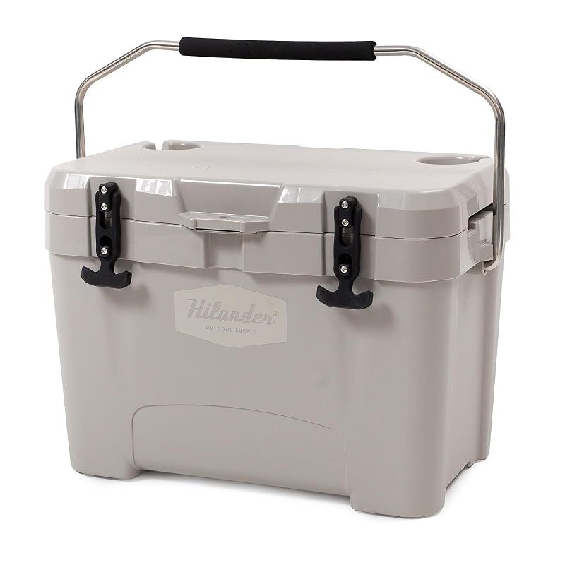 【新品】 Hilander(ハイランダー) ハイランドクーラーボックス 25L クーラーBOX ハード 保冷 収納 バーベキュー 25L グレージュ