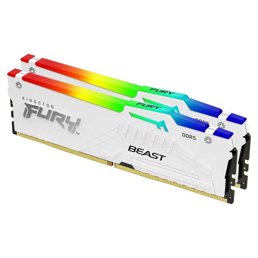 Kingston FURY Beast White RGB 32GB (2x16GB) 6400MT/s DDR5 CL32 DIMM [ホワイト] [6400MT/s CL32。] [32GB (2x16GB)] [AMD EXPO-Intel XMP。]