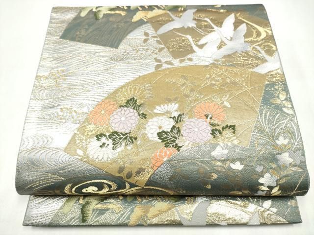 平和屋本店▼六通柄袋帯 唐織 華苑蒔絵錦 本金二重織 正絹 逸品 CABL4867hy
