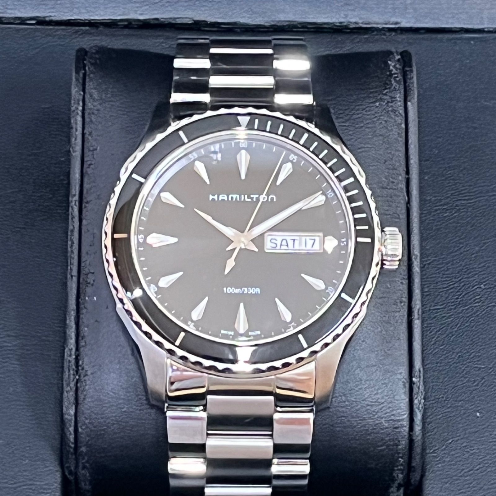 ■HAMILTON ハミルトン H375110 ジャズマスター クォーツ時計 稼働品 A26-2708