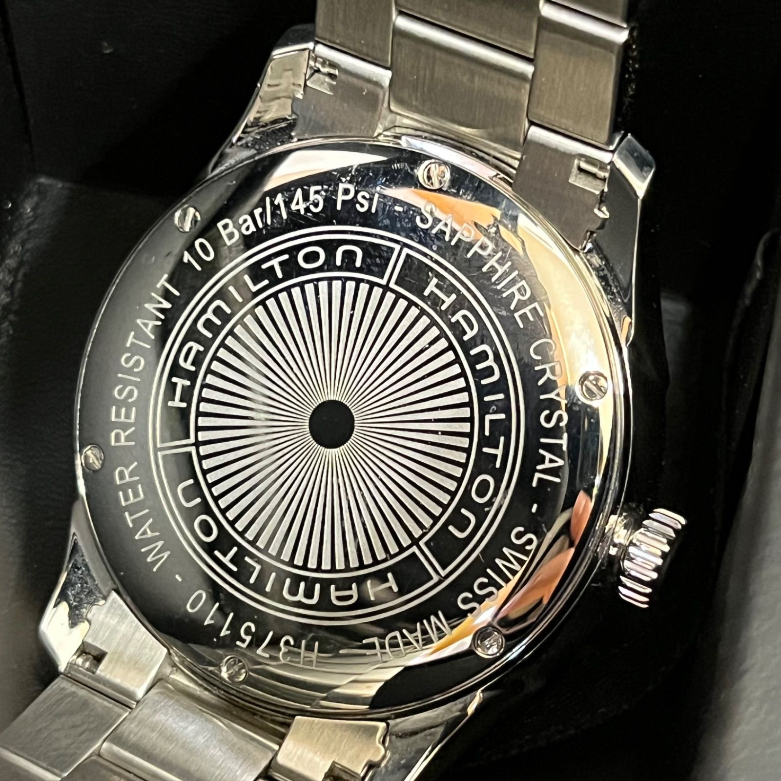 □HAMILTON ハミルトン H375110 ジャズマスター クォーツ時計 稼働品 