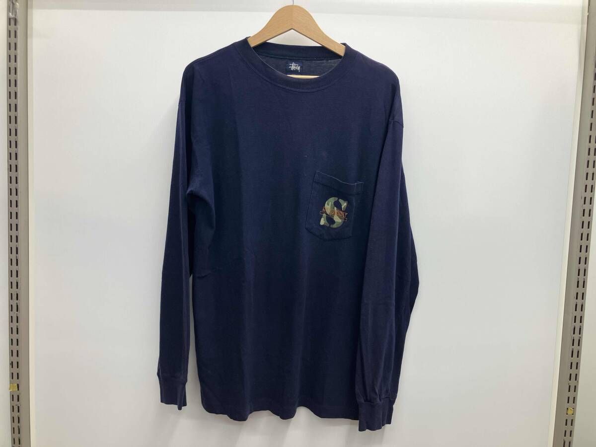 STUSSY 長袖Tシャツ MADE IN USA STUSSY ステューシー 1990's 長袖Tシャツ ポケットTシャツ MADE IN USA