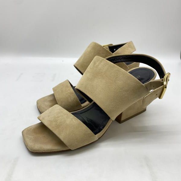 【中古】CELINE スエードサンダル ベージュ サイズ36(23cm相当)　セリーヌ[24]