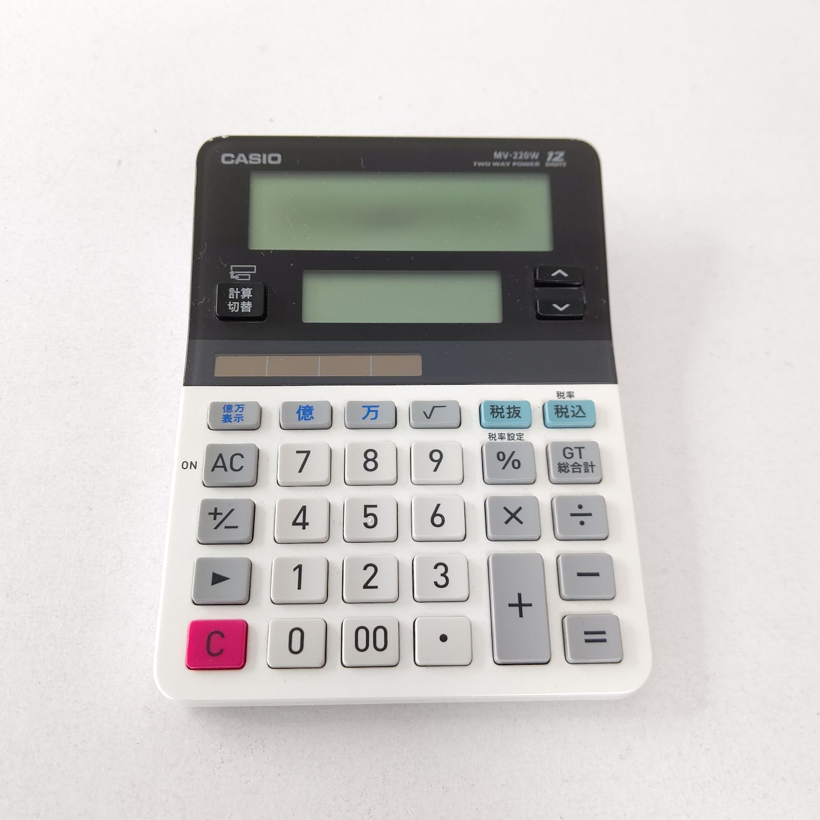 カシオ　ツイン液晶　電卓　ミニジャストタイプ　税計算　早打ち　12桁　計算機