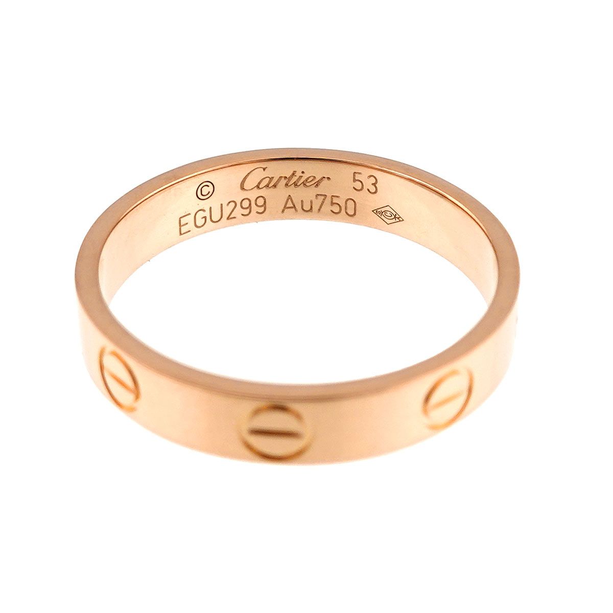カルティエ Cartier ミニラブ #53 リング K18 PG ピンクゴールド 750