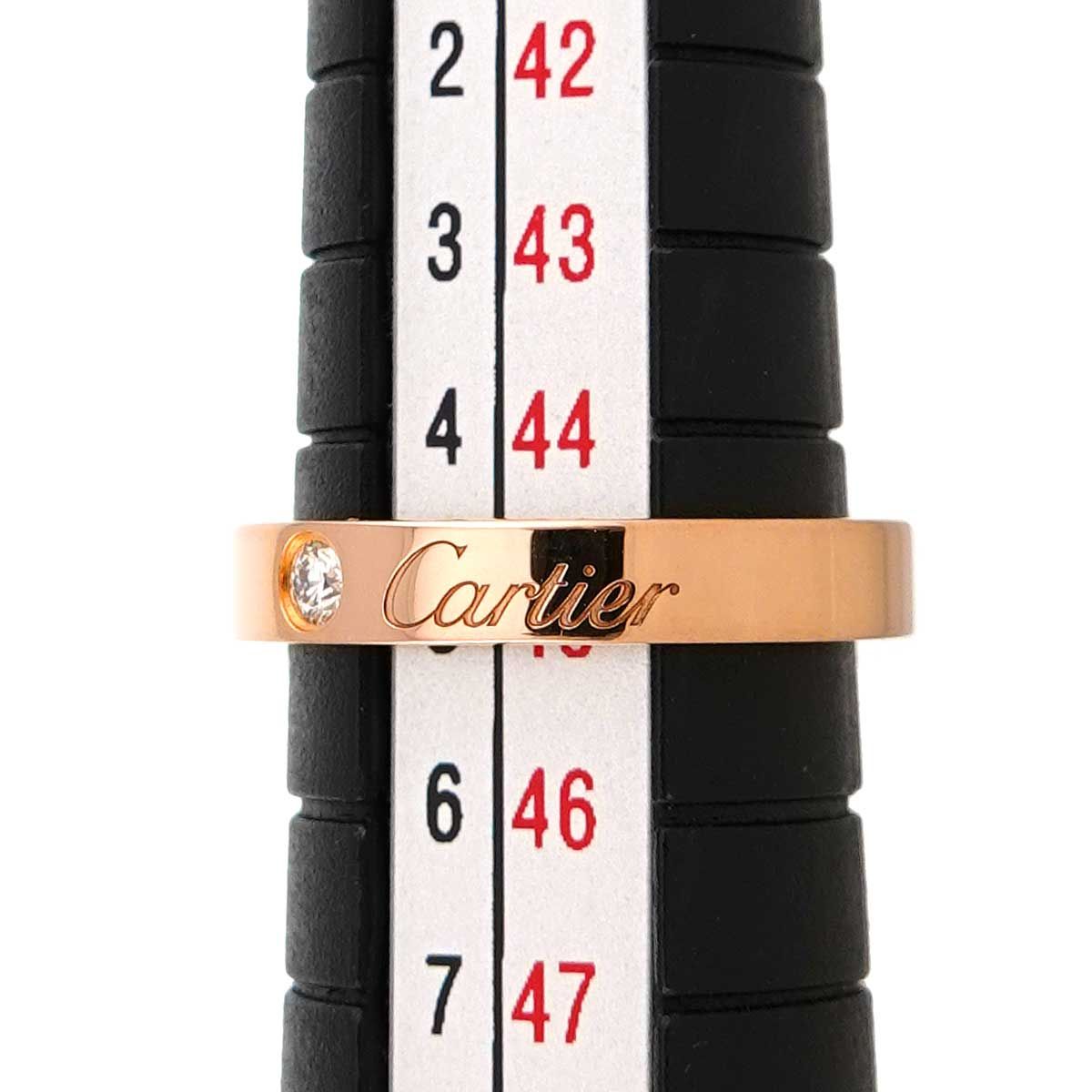 カルティエ Cartier Cドゥ カルティエ #45 リング ダイヤ 1P K18 PG 