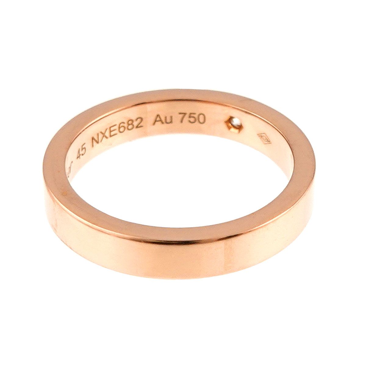 カルティエ Cartier Cドゥ カルティエ #45 リング ダイヤ 1P K18 PG 