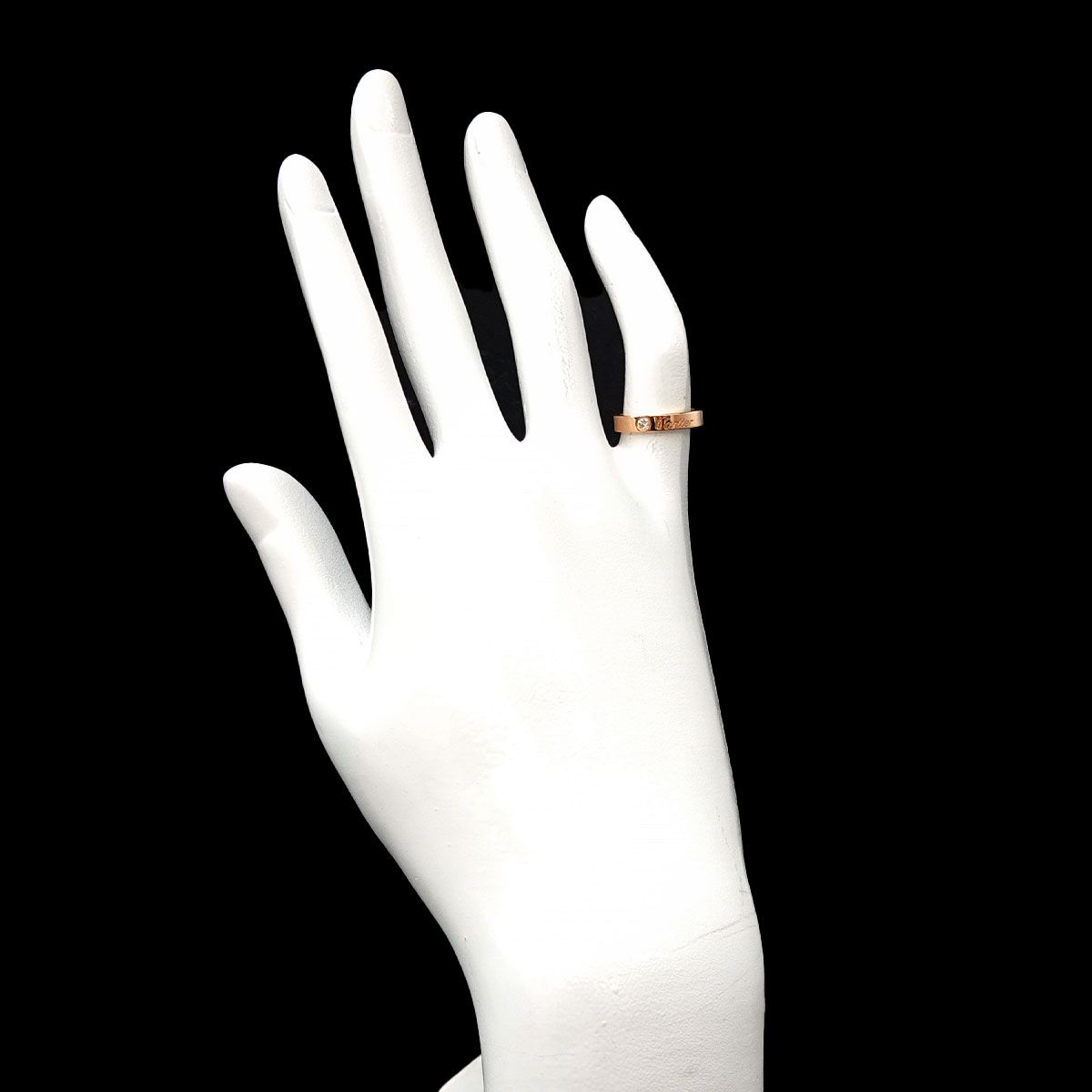カルティエ Cartier Cドゥ カルティエ #45 リング ダイヤ 1P K18 PG 