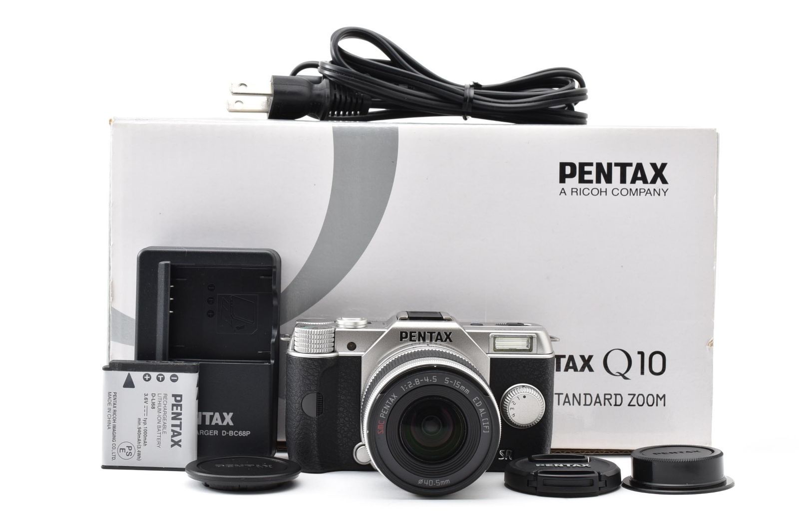★新品級★ ペンタックス PENTAX Q10 ズームレンズキット シルバー 《ショット数1562回・元箱付・付属品多数！》★完動品★ #A607024