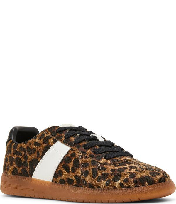 スティーブ マデン メンズ シューズ スニーカー Steve Madden Mens Dixon Leopard Calf Hair LowTop Gum Sole Sneakers Leopard
